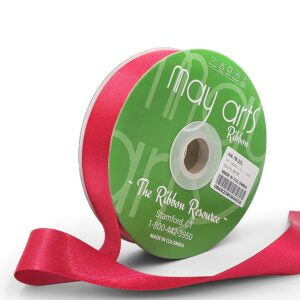 ~7/8"Luster Double Face Satin Ribbon, Fuschia