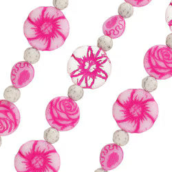 CZECH TABLE CUT STRANDS - PINK FLOWER MIX