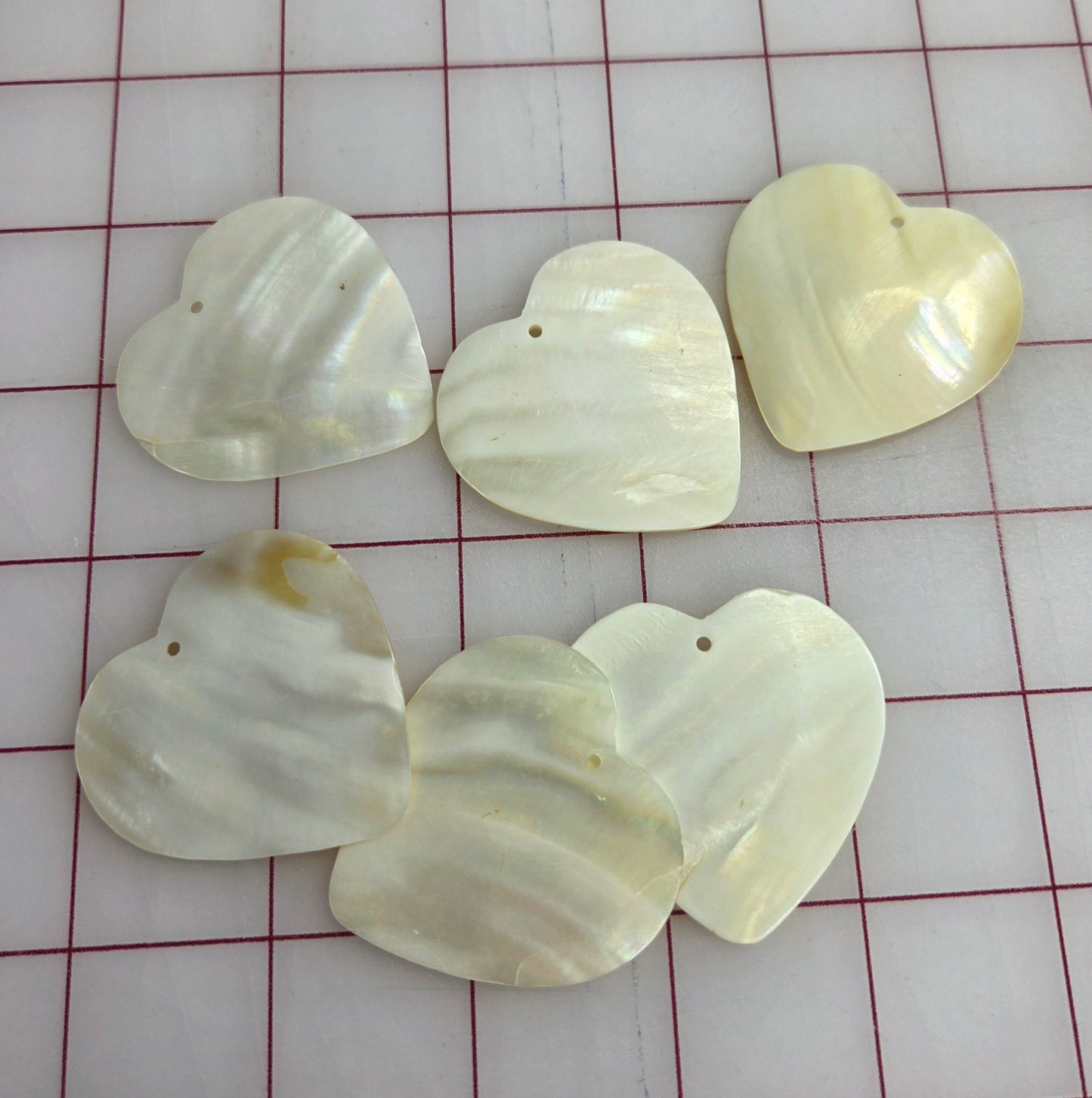 White Shell Heart 45mm