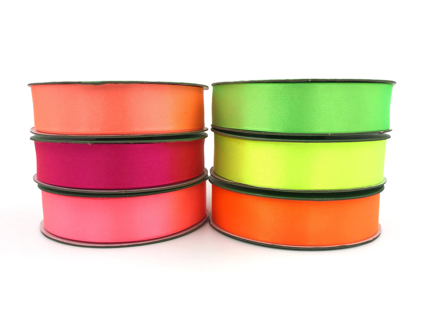 ~7/8"Luster Double Face Satin Ribbon, Neon Orange