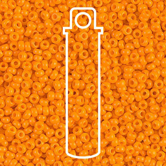 MIYUKI 11/0 SEED BEAD OPAQUE LIGHT ORANGE