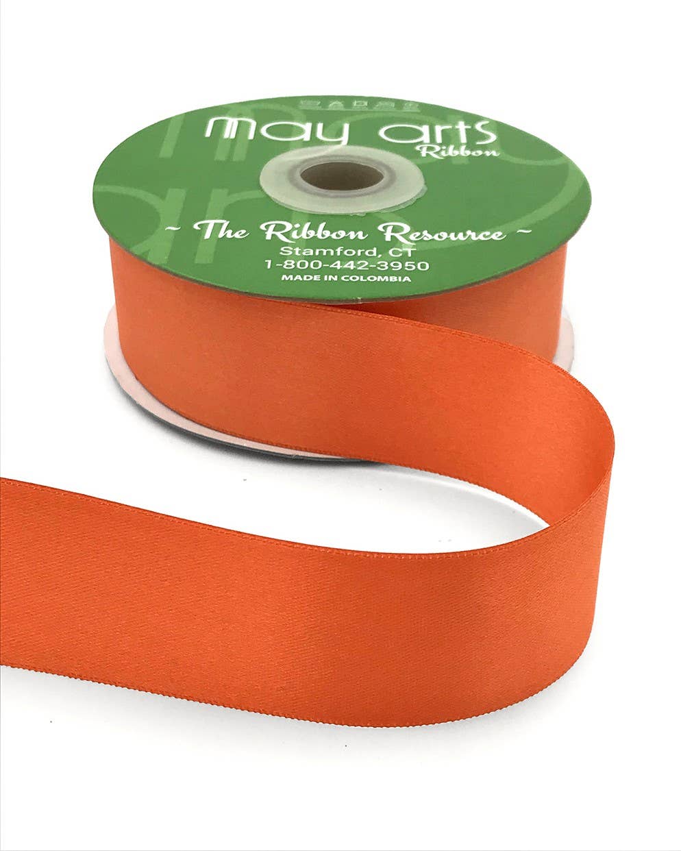 ~1.5" (38MM) Double Face Satin Ribbon, Orange