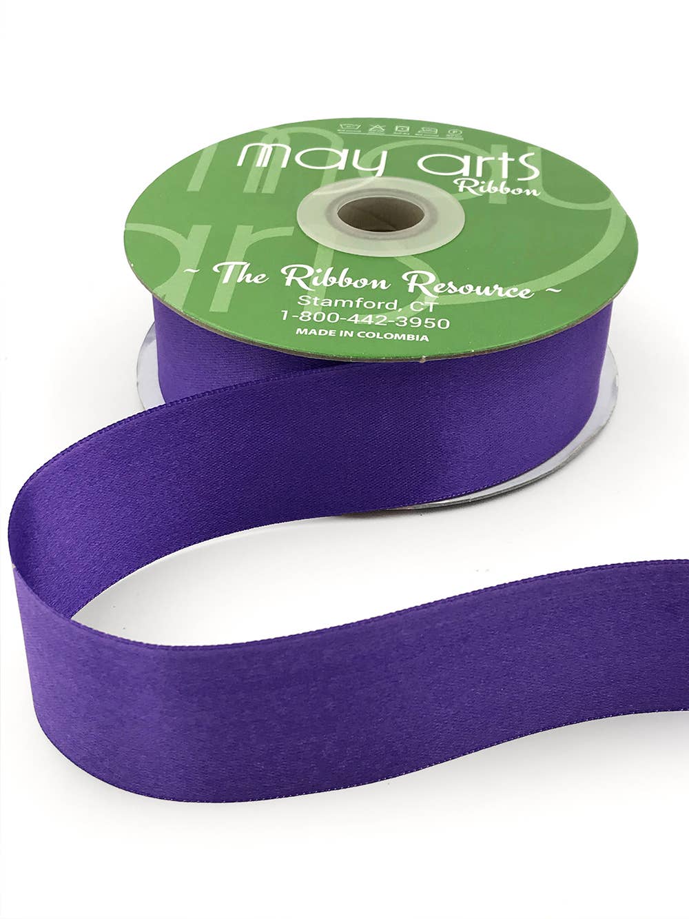 ~1.5" (38MM) Double Face Satin Ribbon, Grape Purple