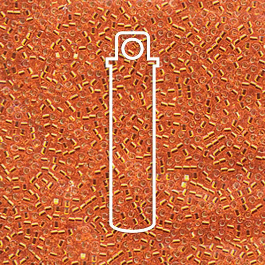 MIYUKI DELICA BD SILVER LINED ORANGE
