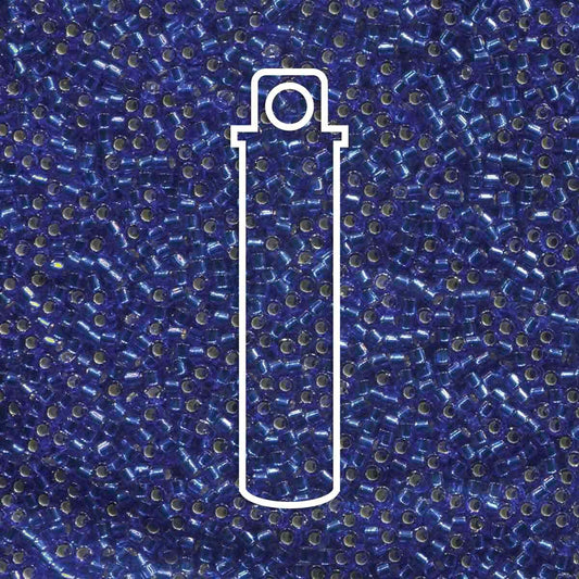 MIYUKI DELICA BD SILVER LINED COBALT