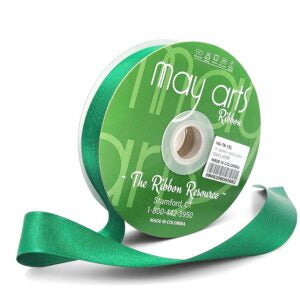 ~7/8"Luster Double Face Satin Ribbon, Green
