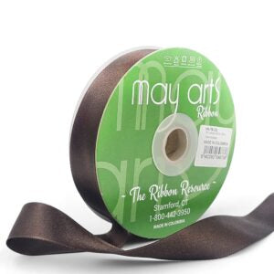 ~7/8"Luster Double Face Satin Ribbon, Brown