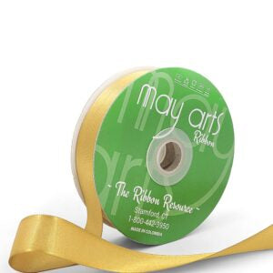 ~7/8"Luster Double Face Satin Ribbon, True Gold