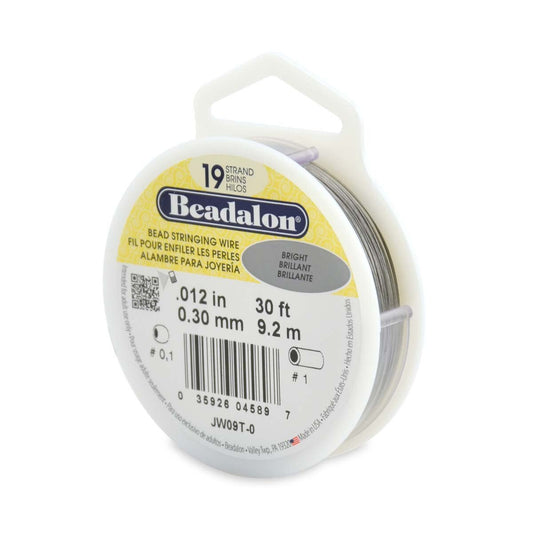 BEADALON 19STRD .012 SAT GOLD 30 30FT