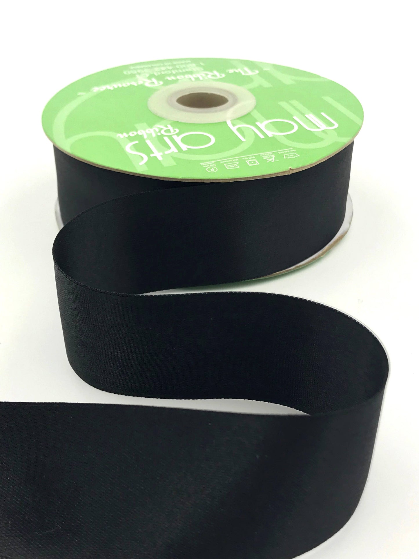~1.5" (38MM) Double Face Satin Ribbon, Black