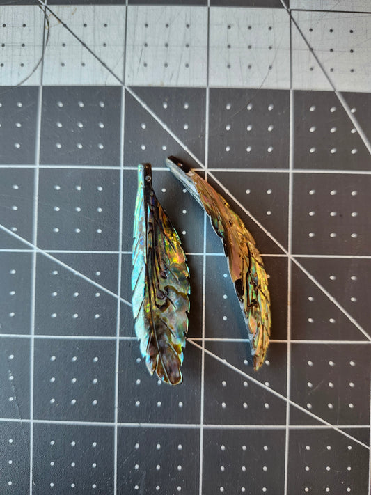 Abalone Feather Pairs