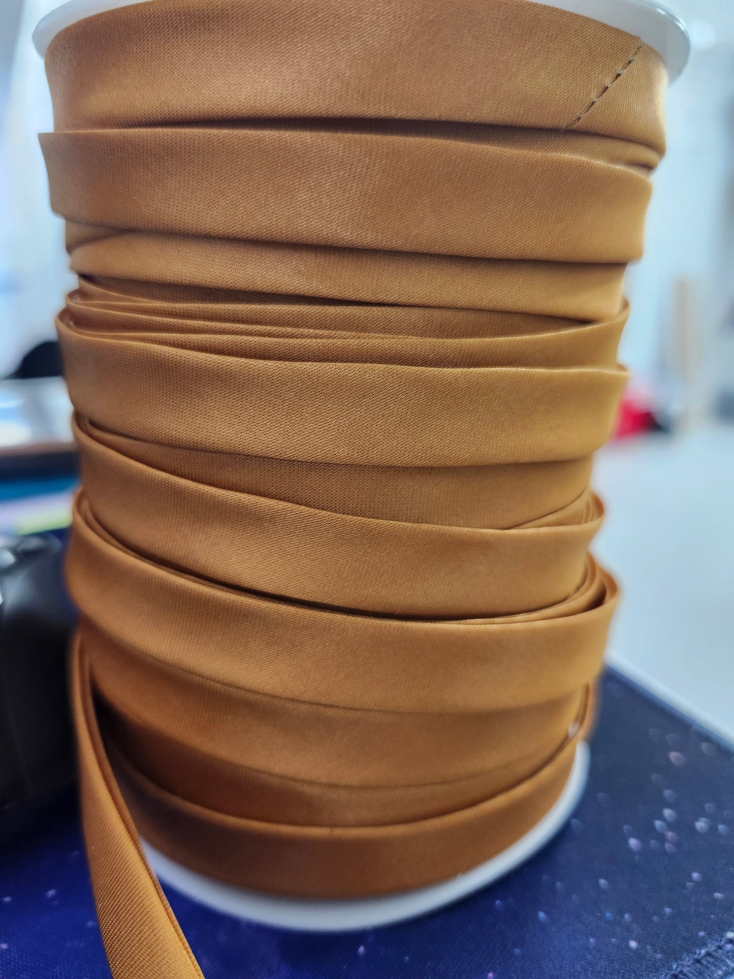 1/2" Double Fold Bias Satin