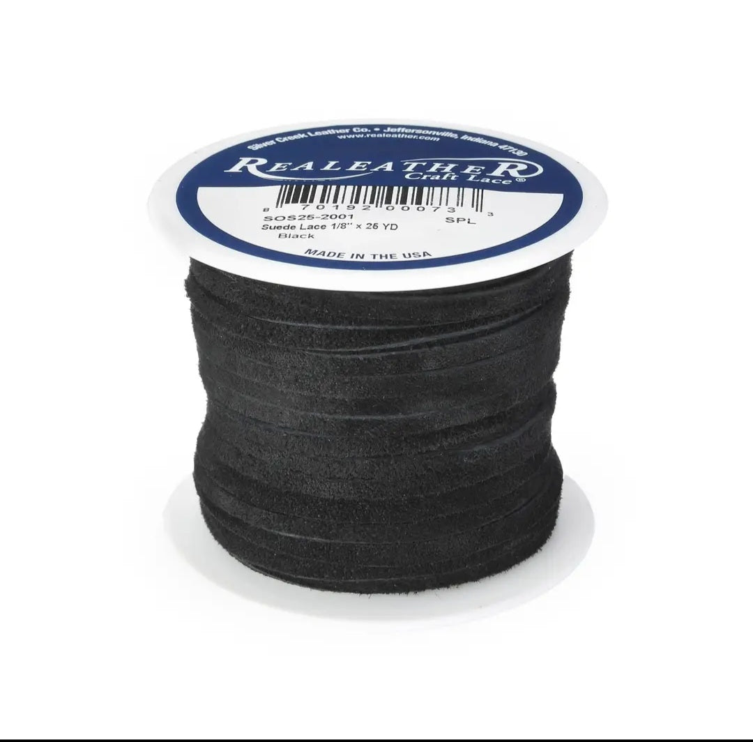 Suede Lace Spool, 1/8" x 25 yds