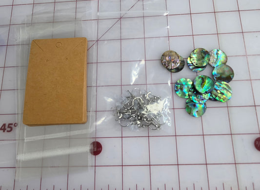 Abalone Earring Kit 19mm