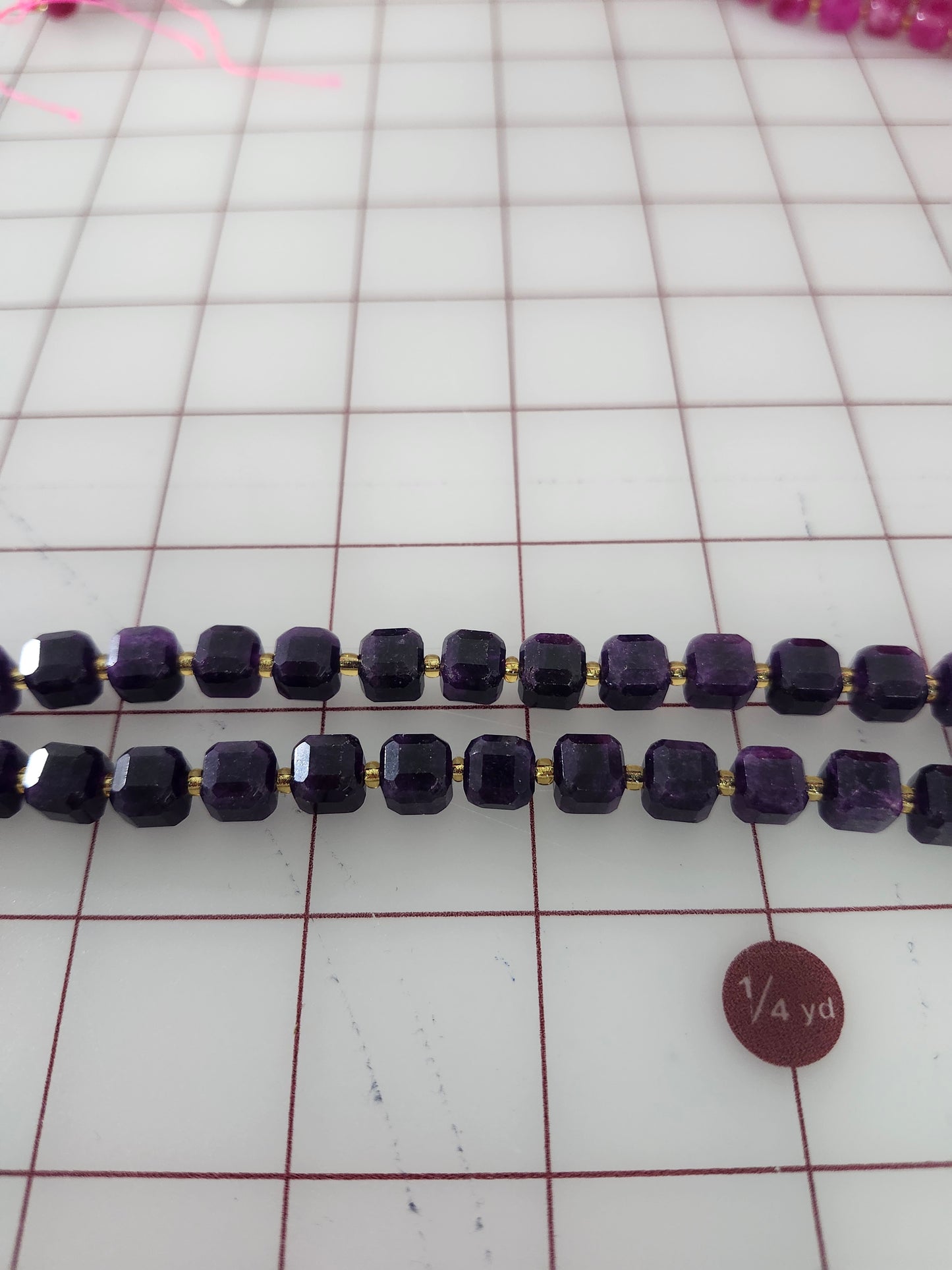 10X10 mm Faceted Cube Jade Beads