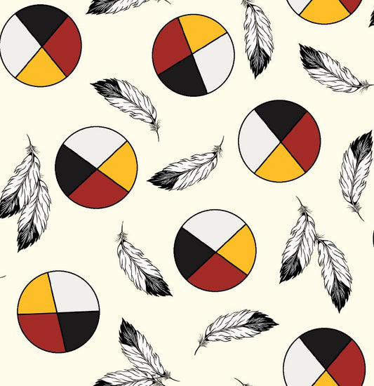 Medicine Wheels Cream Fabric